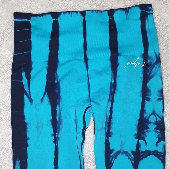 Pulse Athletic leggings Size‎ M Blue and Black - Picture 2 of 8